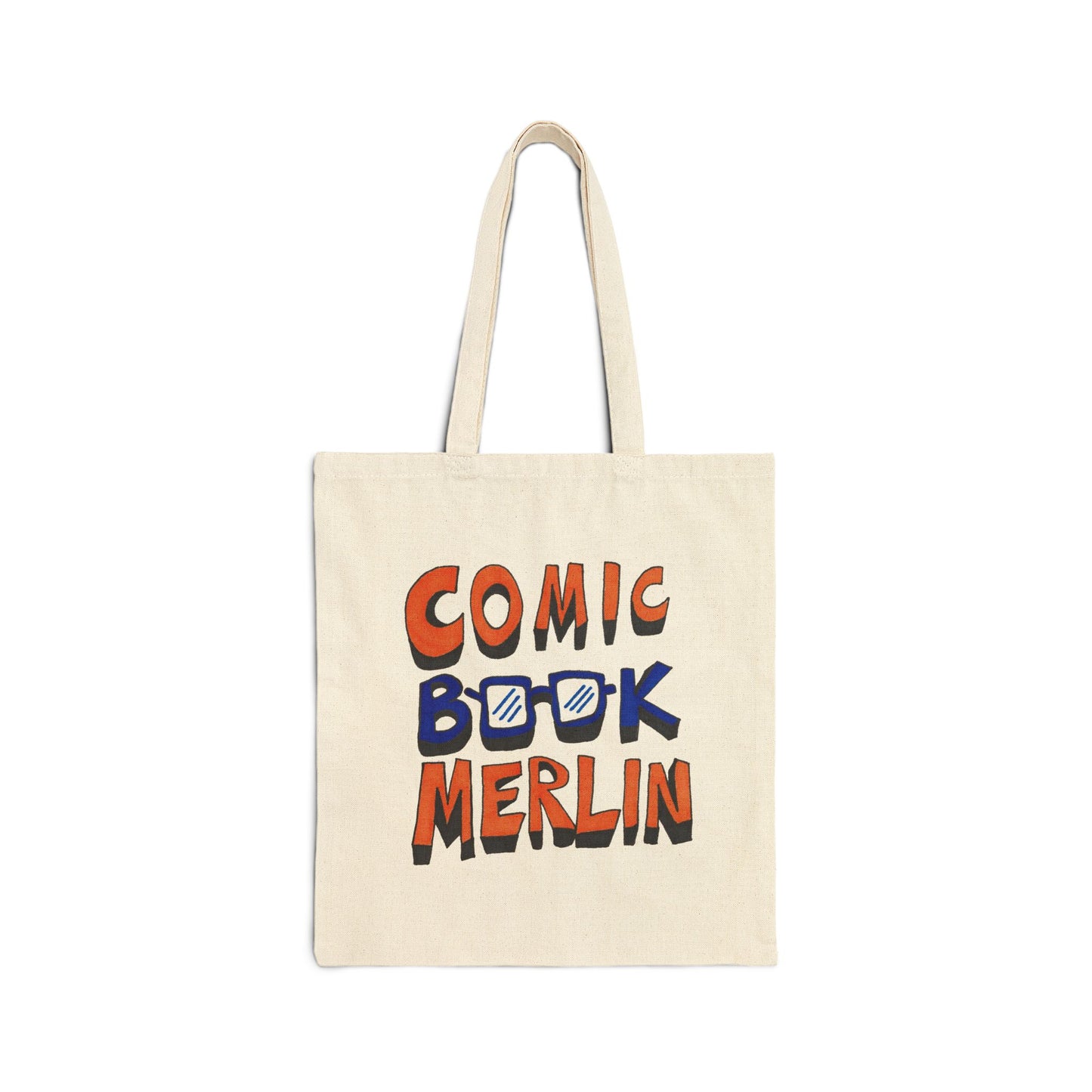 Comic Book Merlin Logo Cotton Canvas Tote Bag