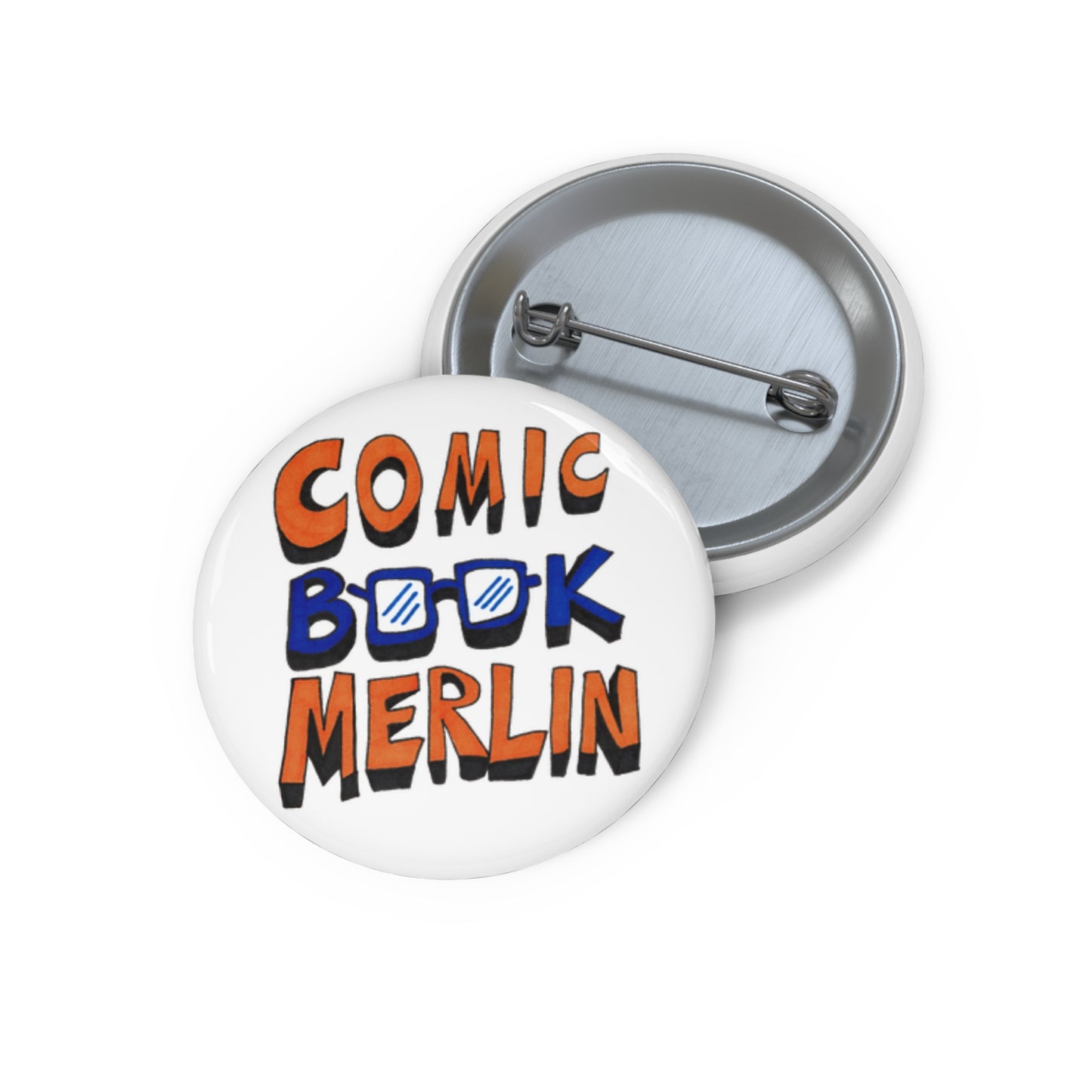 1.5" Comic Book Merlin Logo Button Pin